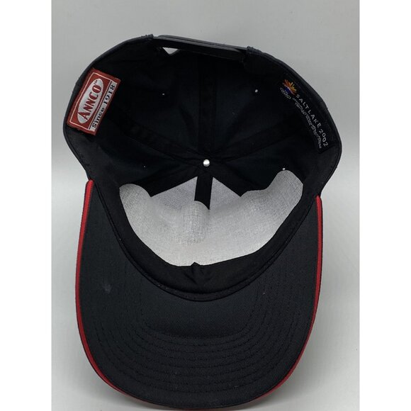 Salt Lake 2002 Winter Olympics Men's Cap Hat Black Snapback Vintage - Picture 11 of 13